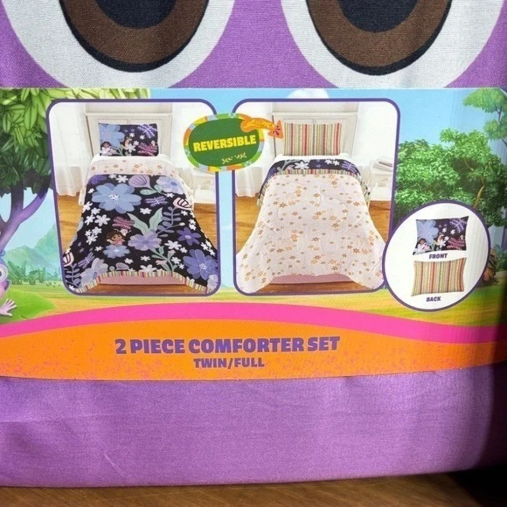 Dora the Explorer 2 Piece Purple Comforter Twin/ Full & 4 Piece Full Sheet Set